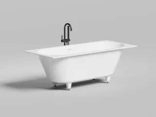 Ванна из искусственного камня Salini Ornella Axis Kit S-Sense 103513G 170x75см белый глянцевый